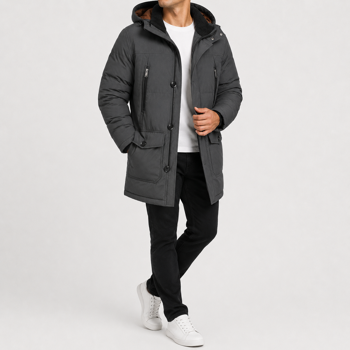 Heren Winterparka Gevoerd