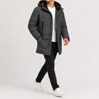 Parka d'hiver pour hommes doublée