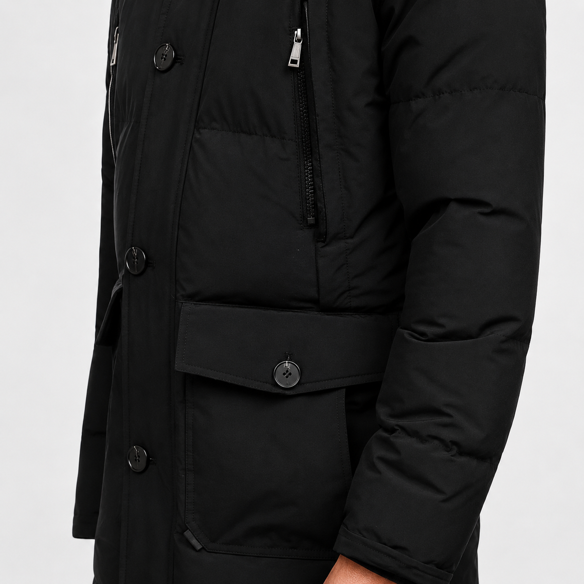 Parka d'hiver pour hommes doublée