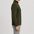 Cardigan homme d'hiver chaud avec aspect tricoté et sensation de légèreté