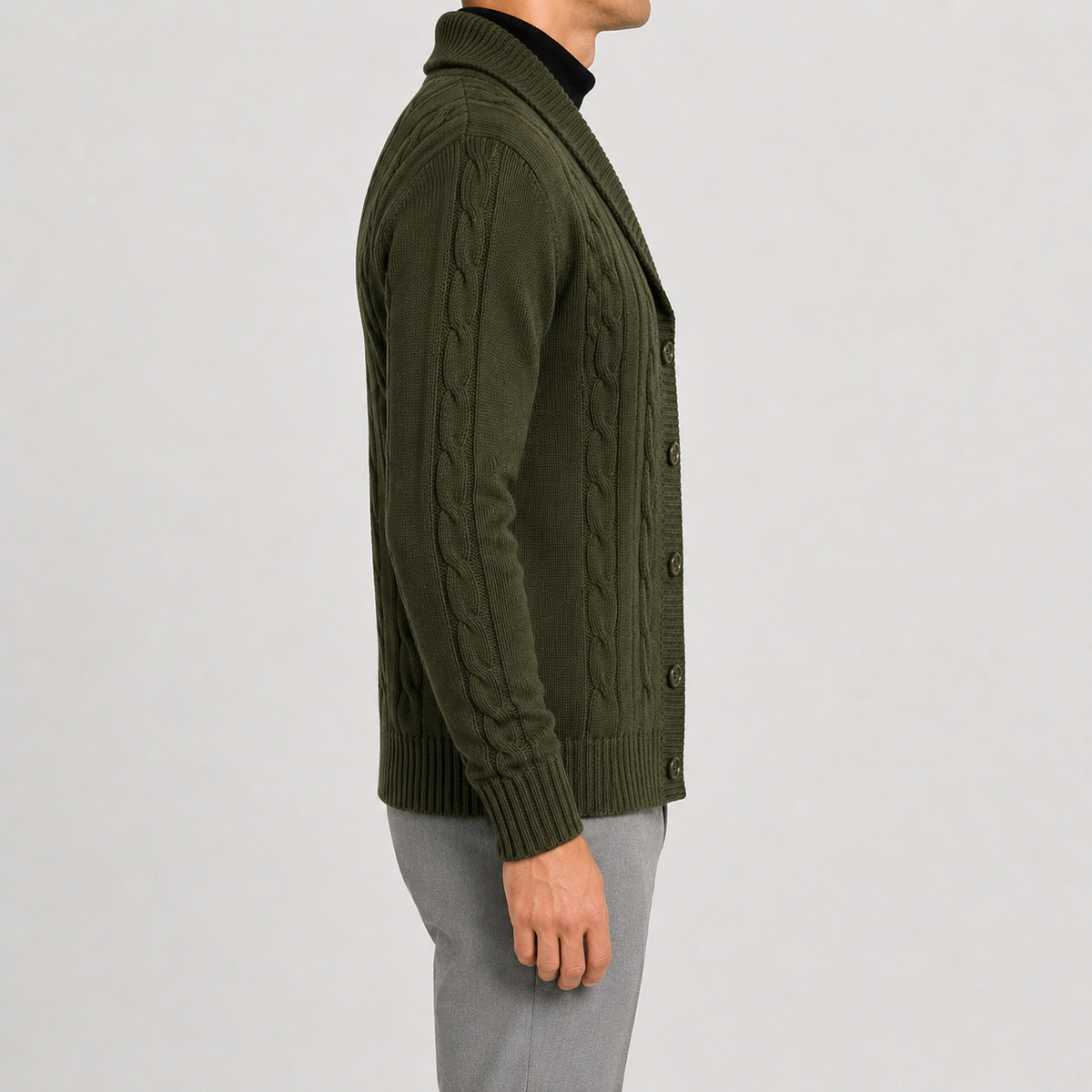 Herren Strickjacke Winter Warm mit Strickoptik und Leichtem Tragegefühl