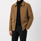 Cardigan homme en tricot avec col montant