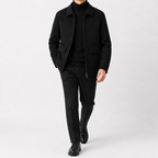 Cardigan homme en tricot avec col montant