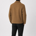 Cardigan homme en tricot avec col montant
