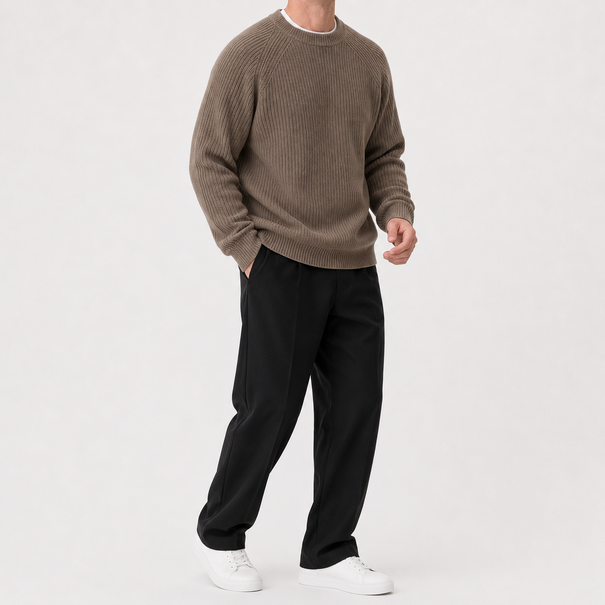 Herren Oversize Strickpullover