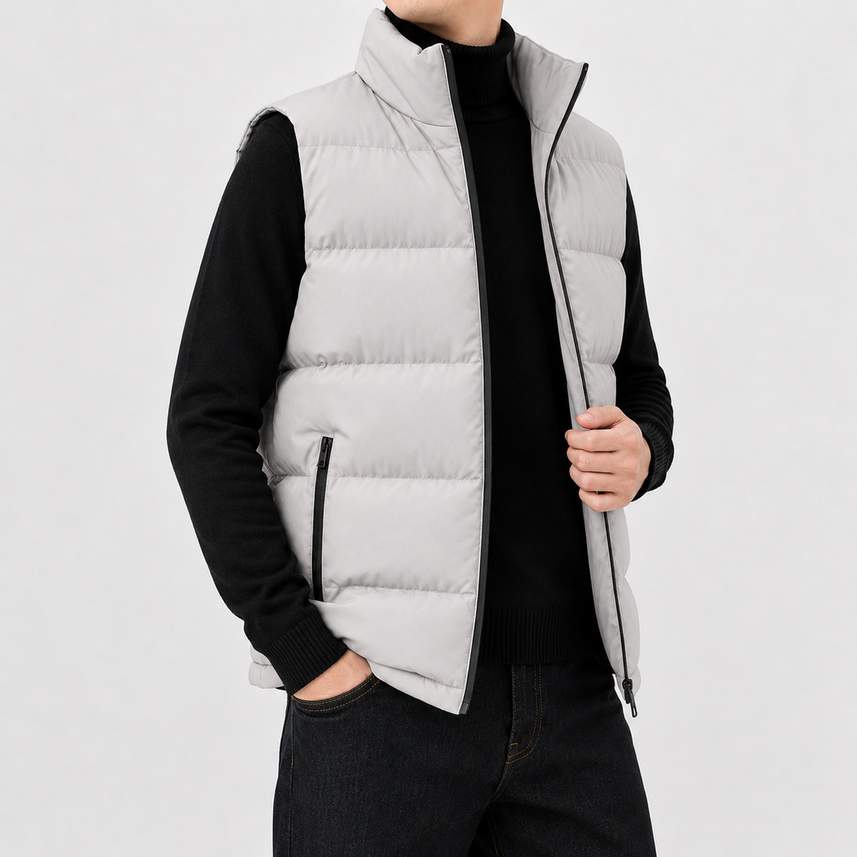 Heren Gewatteerd Gilet Licht Gevoerd en Comfortabel voor het Overgangsseizoen