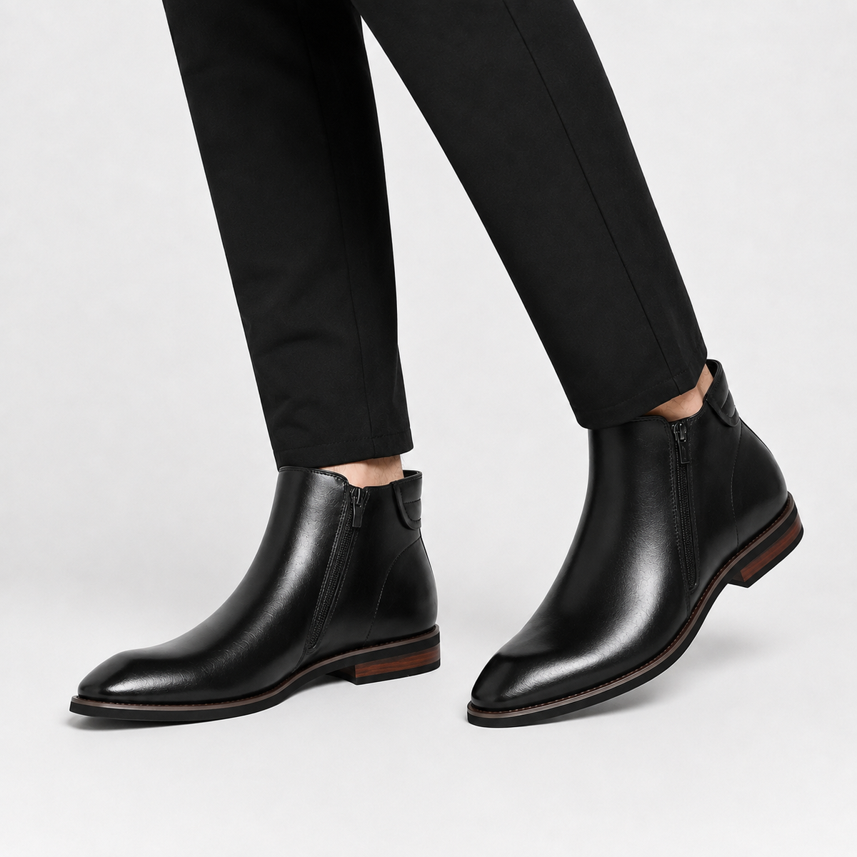 Herren Chelsea Boots aus Leder im Retro-Stil