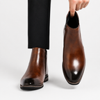 Herren Chelsea Boots aus Leder im Retro-Stil
