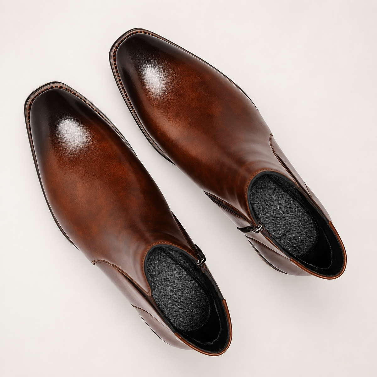 Herren Chelsea Boots aus Leder im Retro-Stil