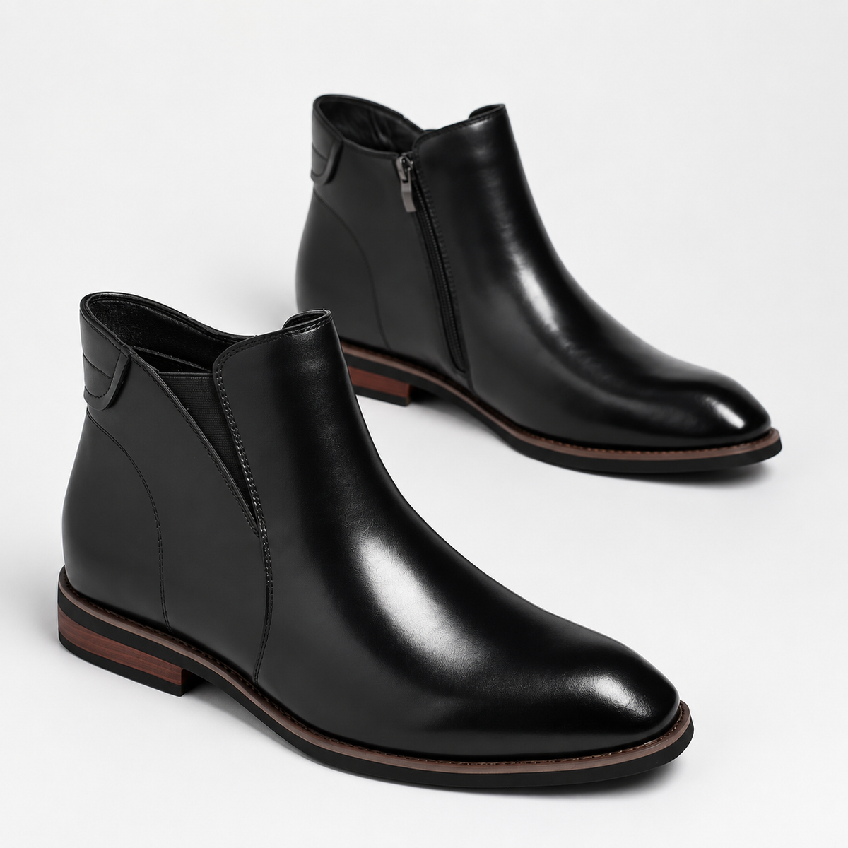 Herren Chelsea Boots aus Leder im Retro-Stil