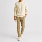 Pull en tricot pour homme avec motif torsadé
