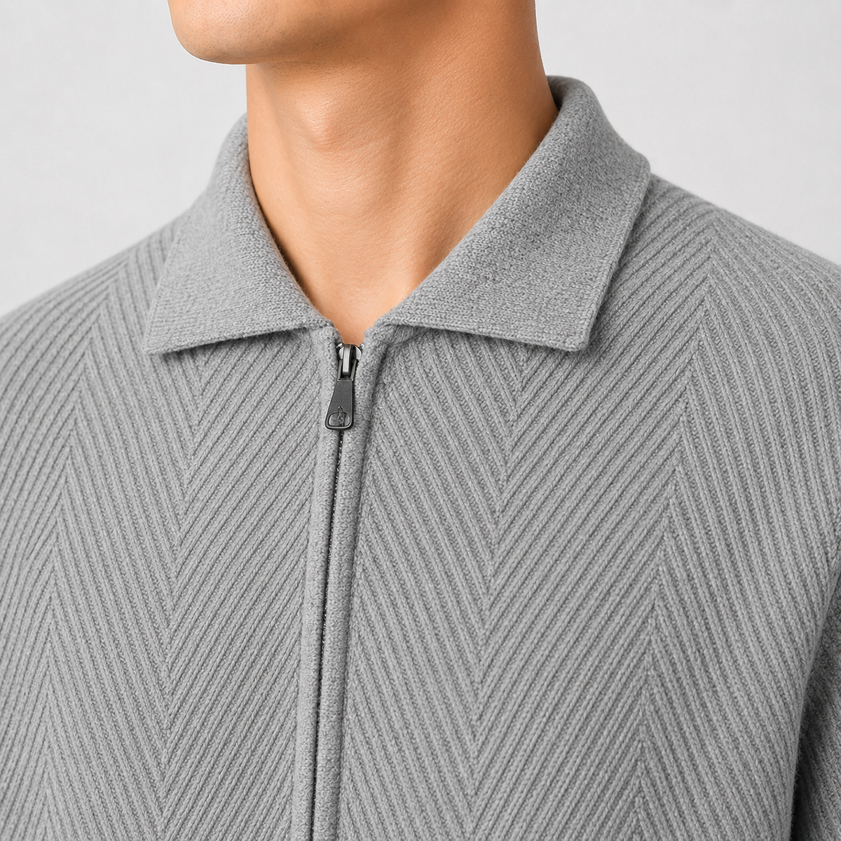 Herren Strickjacke mit Reißverschluss