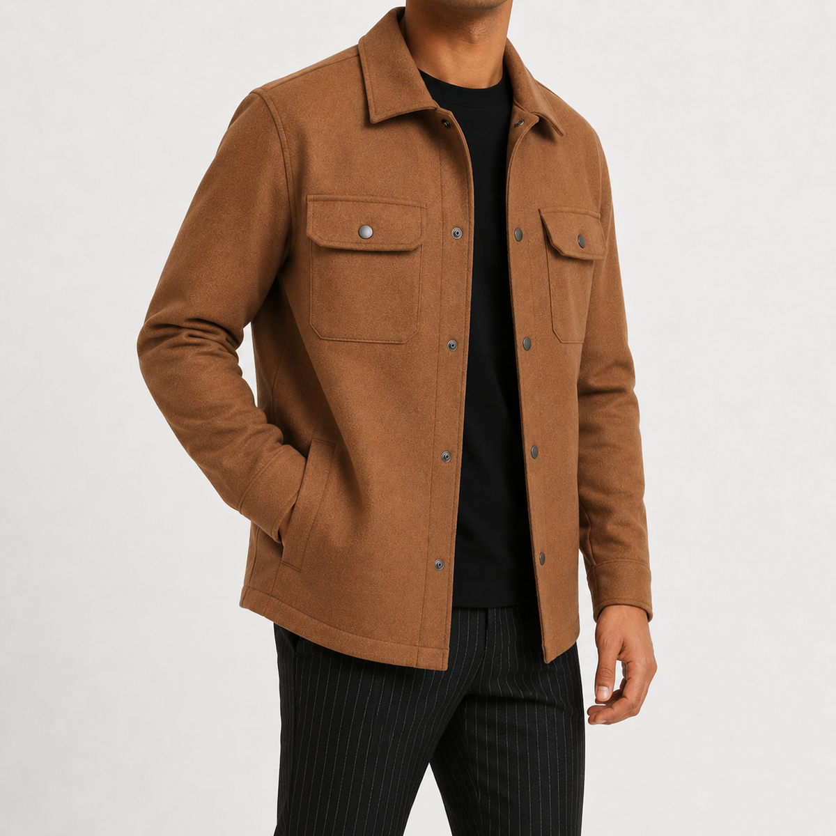 Heren Overshirt met Knopenlijst