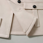 Manteau d'hiver homme croisé slim fit chaud et élégant