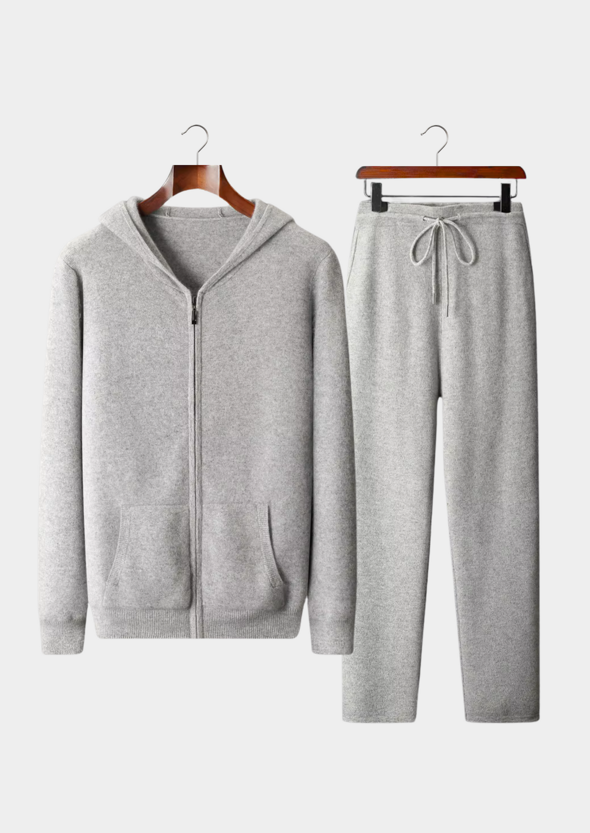 Herren Strickset mit Kapuzenjacke und Hose