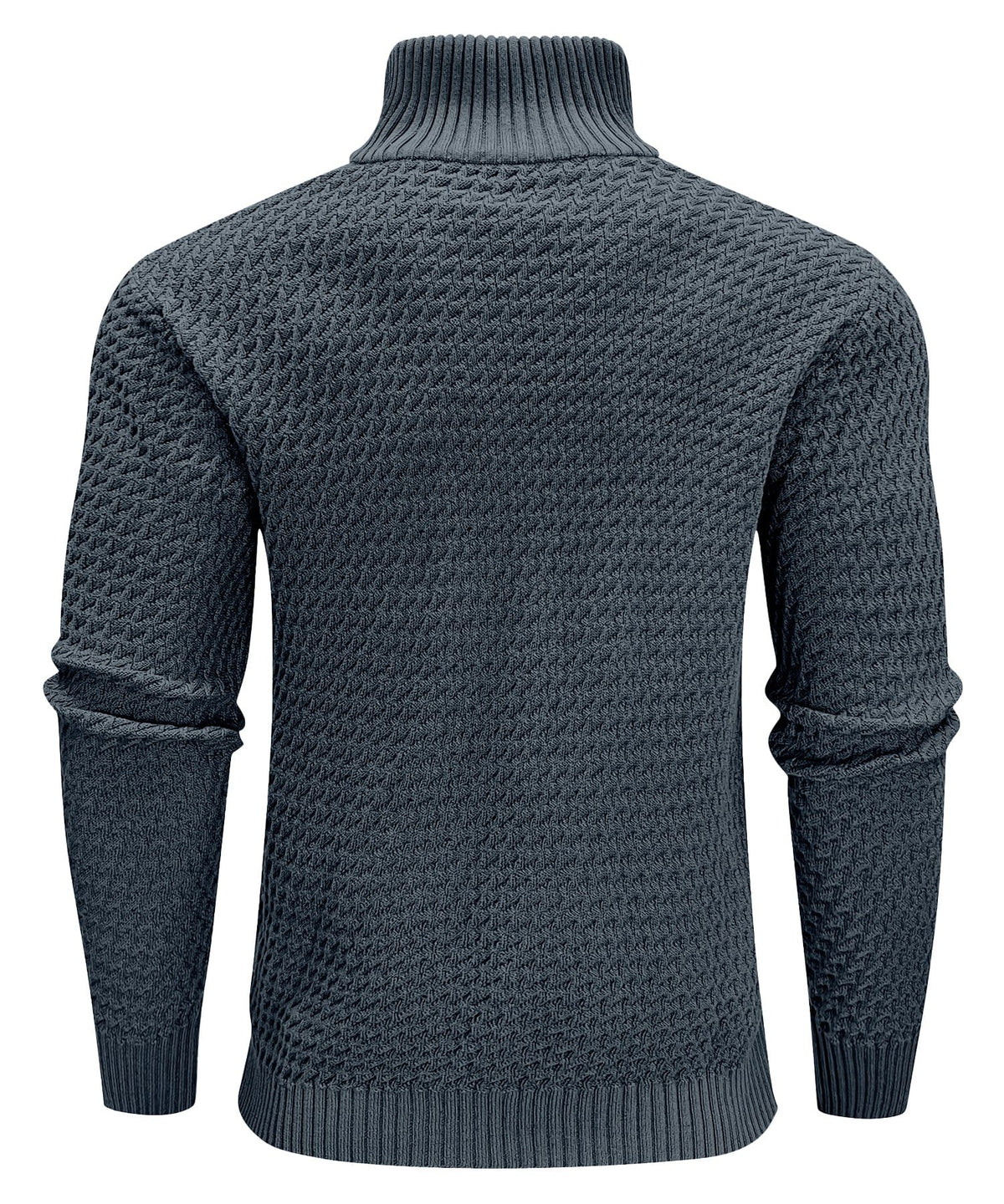 Heren Gestructureerde Half Zip Gebreide Trui