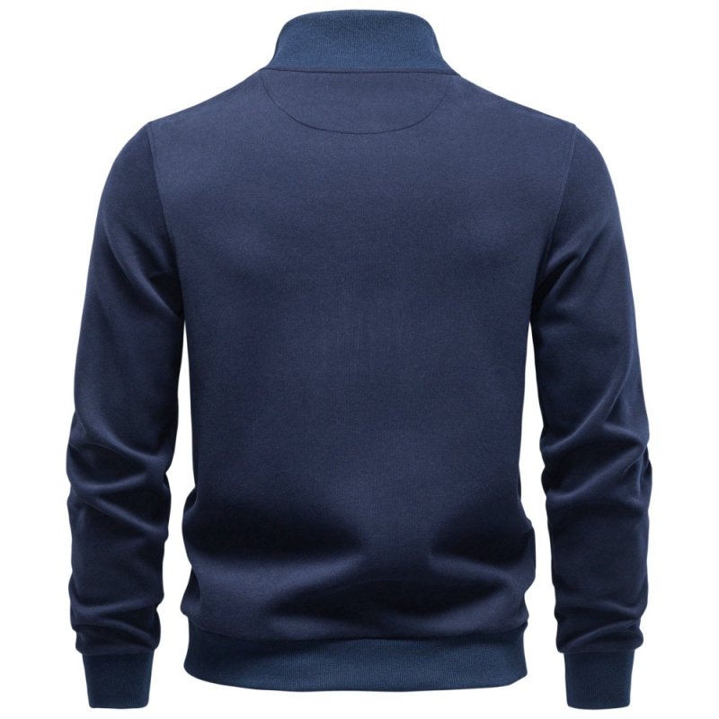 Herren Pullover mit Viertelreißverschluss