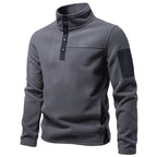 Herren Fleecepullover mit hohem Kragen
