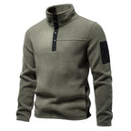 Herren Fleecepullover mit hohem Kragen
