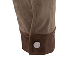 Veste homme en taupe avec col contrastant