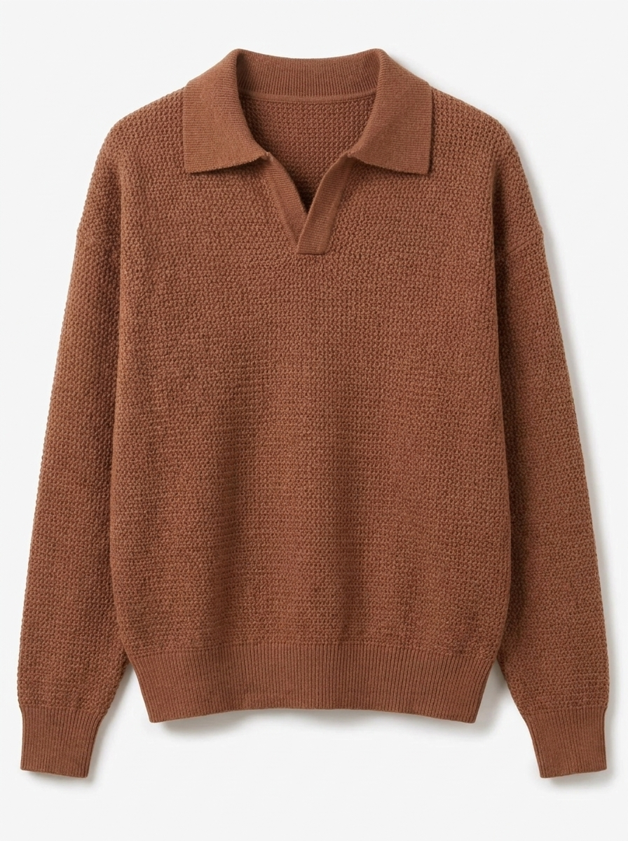 Herren Pullover Langarm Slim Fit Leicht und Bequem