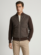 Veste-pull homme avec col montant