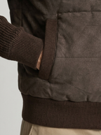 Veste-pull homme avec col montant