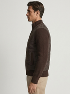 Veste-pull homme avec col montant