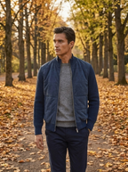 Veste-pull homme avec col montant