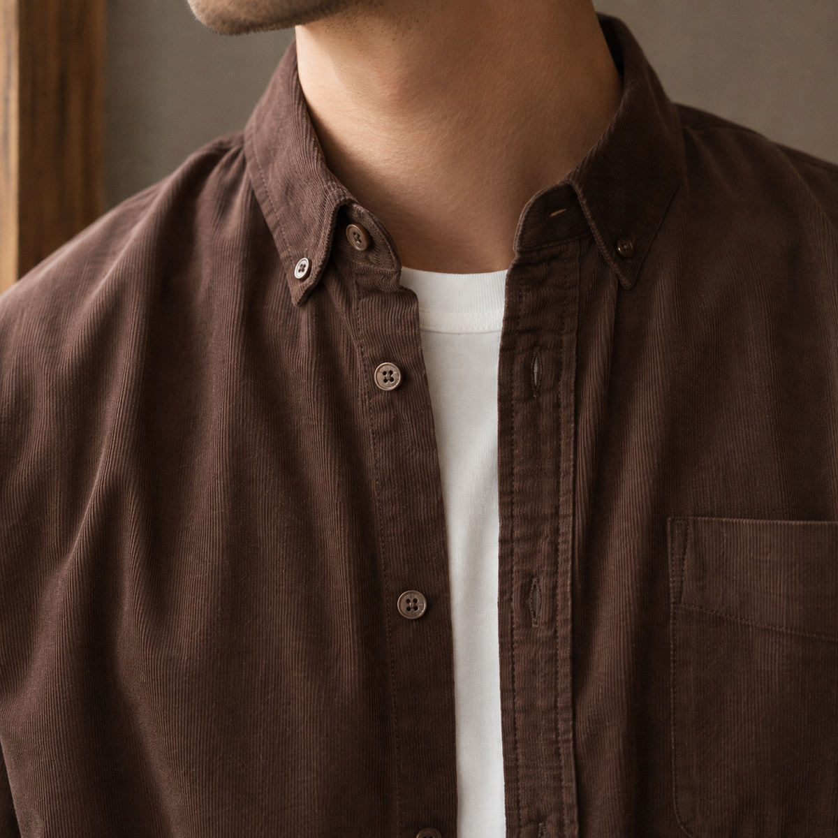 Herren Overshirt mit strukturierter Oberfläche