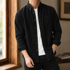 Heren Overshirt met structuur en losse pasvorm
