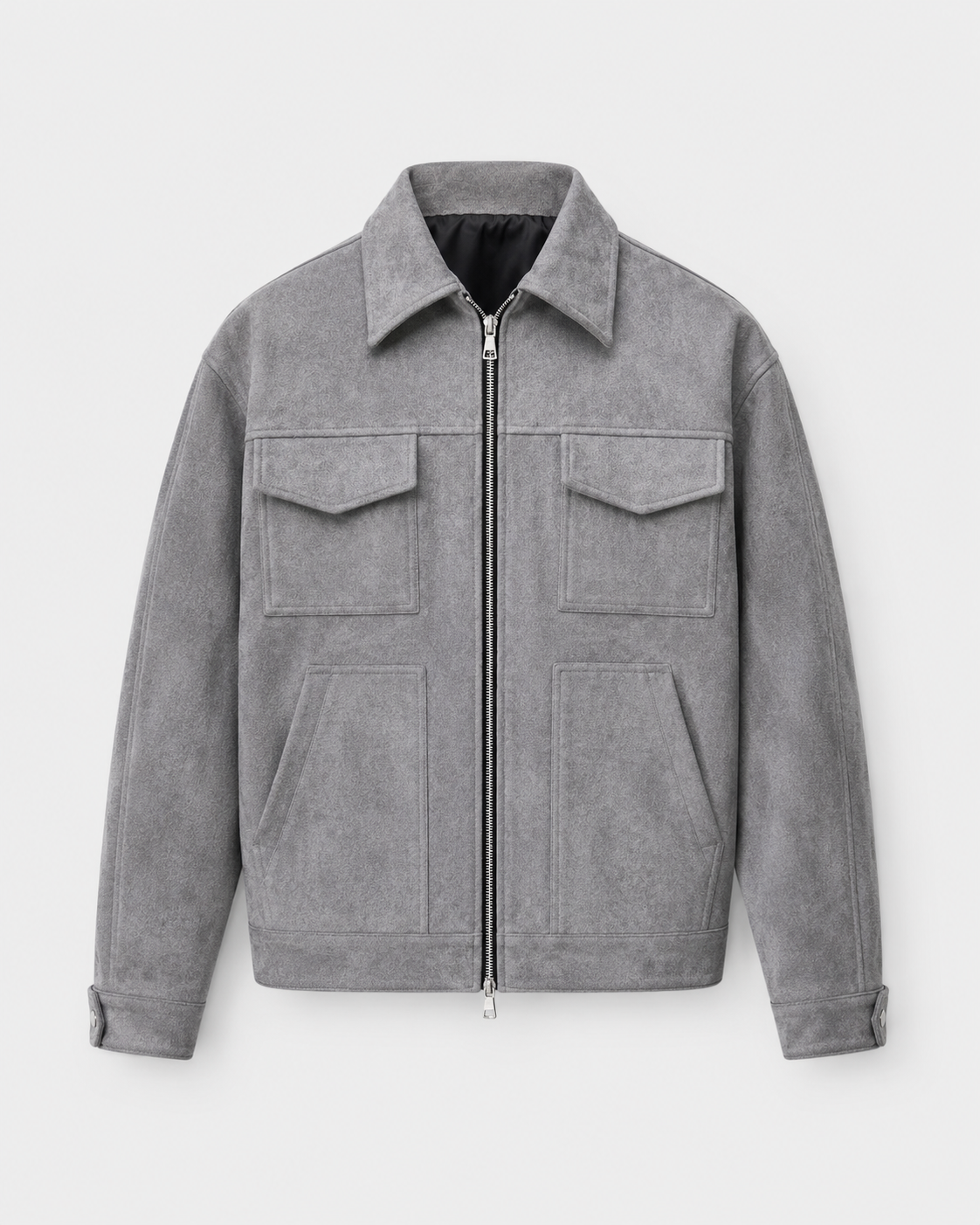 Herren Jacke in Wildlederoptik mit Reissverschluss