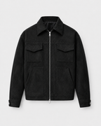 Herren Jacke in Wildlederoptik mit Reissverschluss