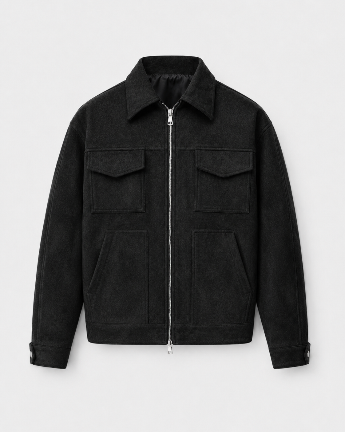 Herren Jacke in Wildlederoptik mit Reissverschluss