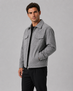 Herren Jacke in Wildlederoptik mit Reissverschluss