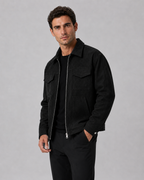Herren Jacke in Wildlederoptik mit Reissverschluss