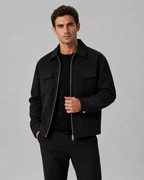 Herren Jacke in Wildlederoptik mit Reissverschluss