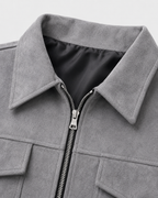 Herren Jacke in Wildlederoptik mit Reissverschluss