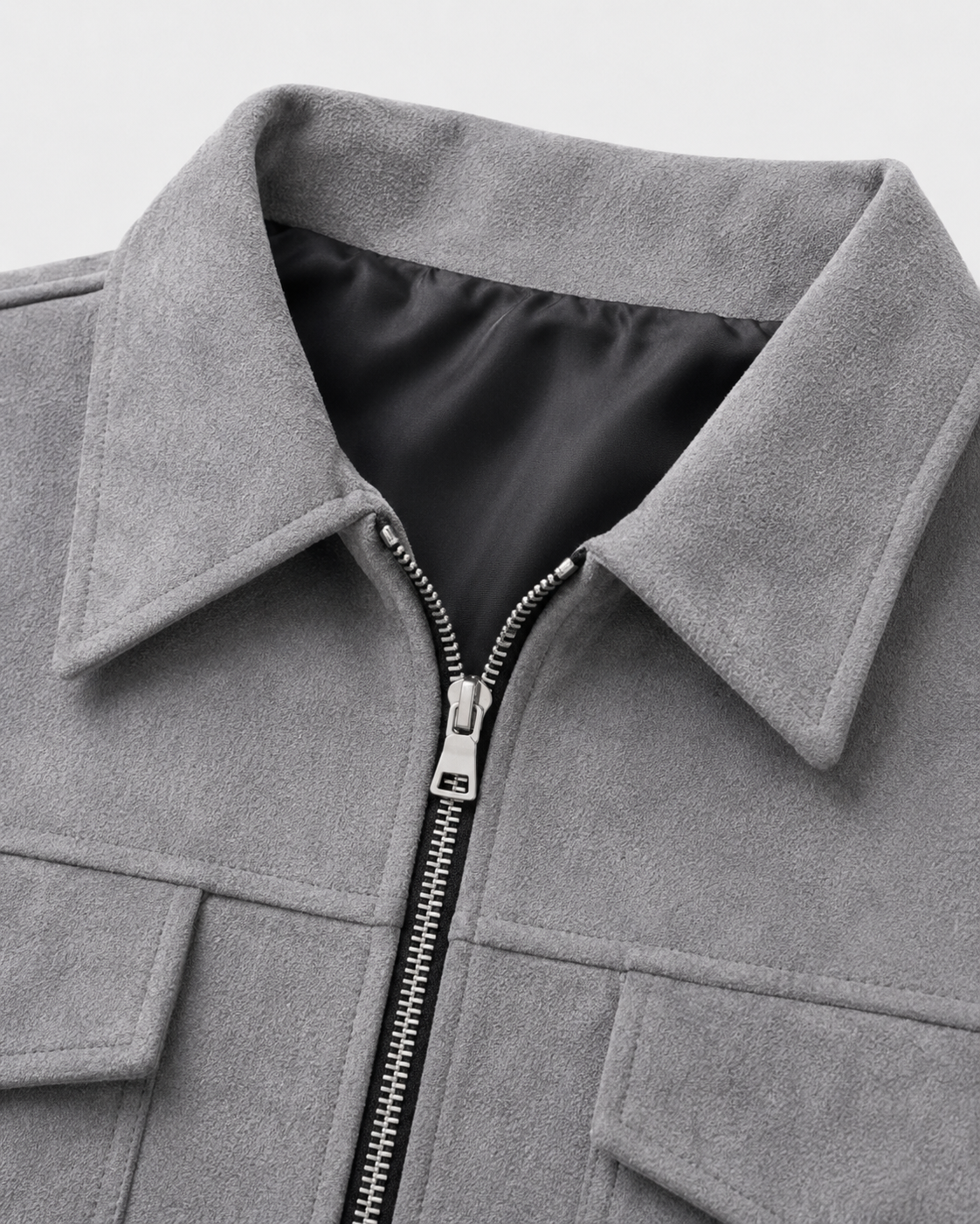 Herren Jacke in Wildlederoptik mit Reissverschluss