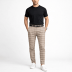 Pantalon en tissu pour homme coupe ample élégante