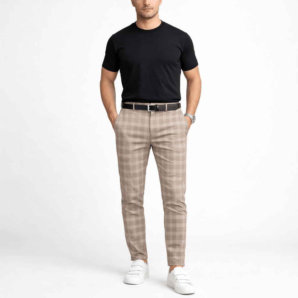 Pantalon en tissu pour homme coupe ample élégante