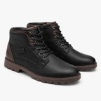 Bottes de moto pour hommes avec fermeture éclair et semelle en caoutchouc