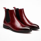Bottines homme à talon bloc et bout pointu