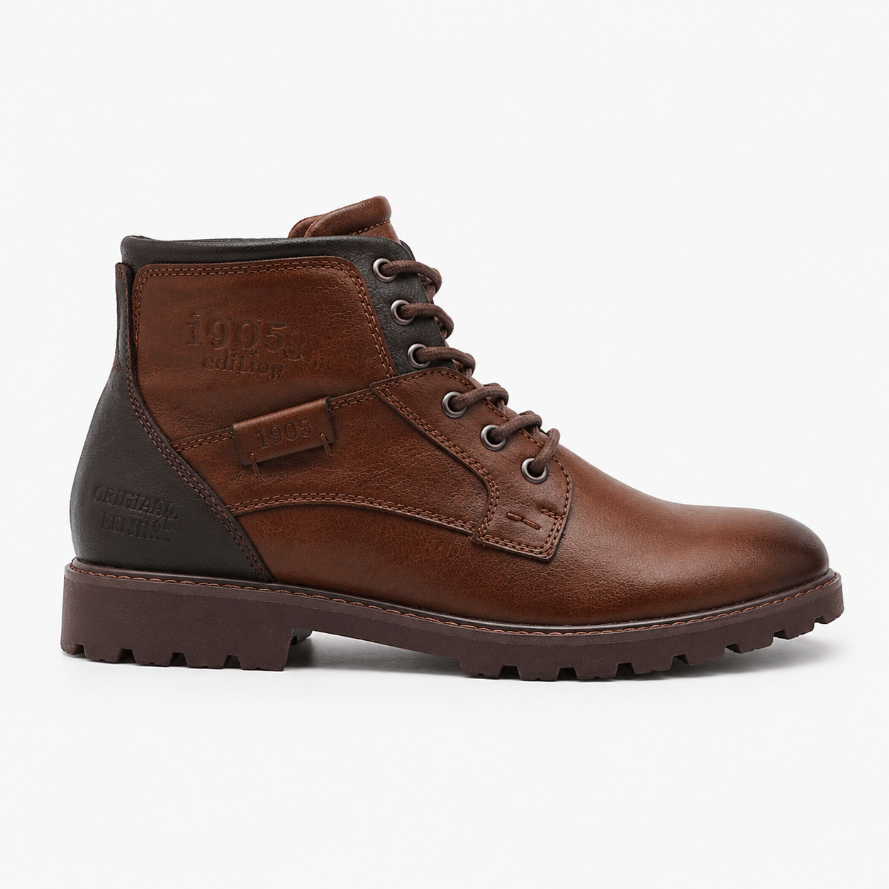 Bottes de moto pour hommes avec fermeture éclair et semelle en caoutchouc