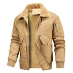 Herenjas met warme voering en fleece kraag