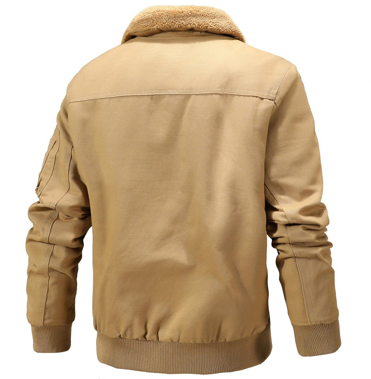 Herenjas met warme voering en fleece kraag