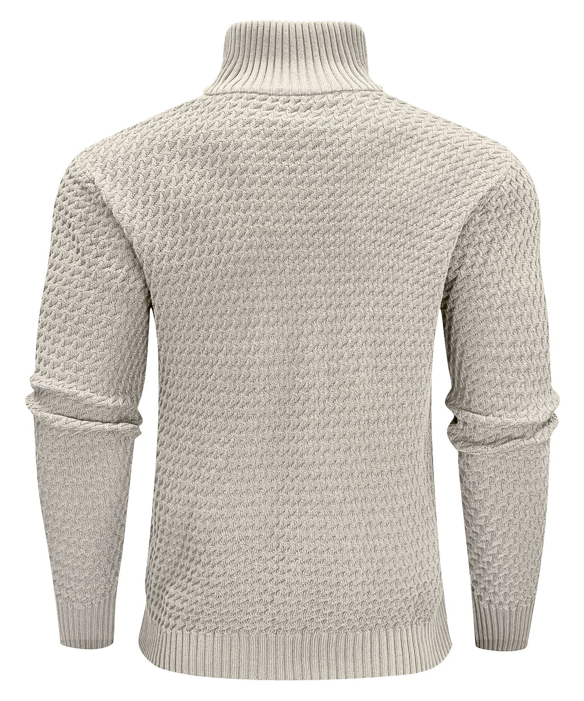 Heren Gestructureerde Half Zip Gebreide Trui