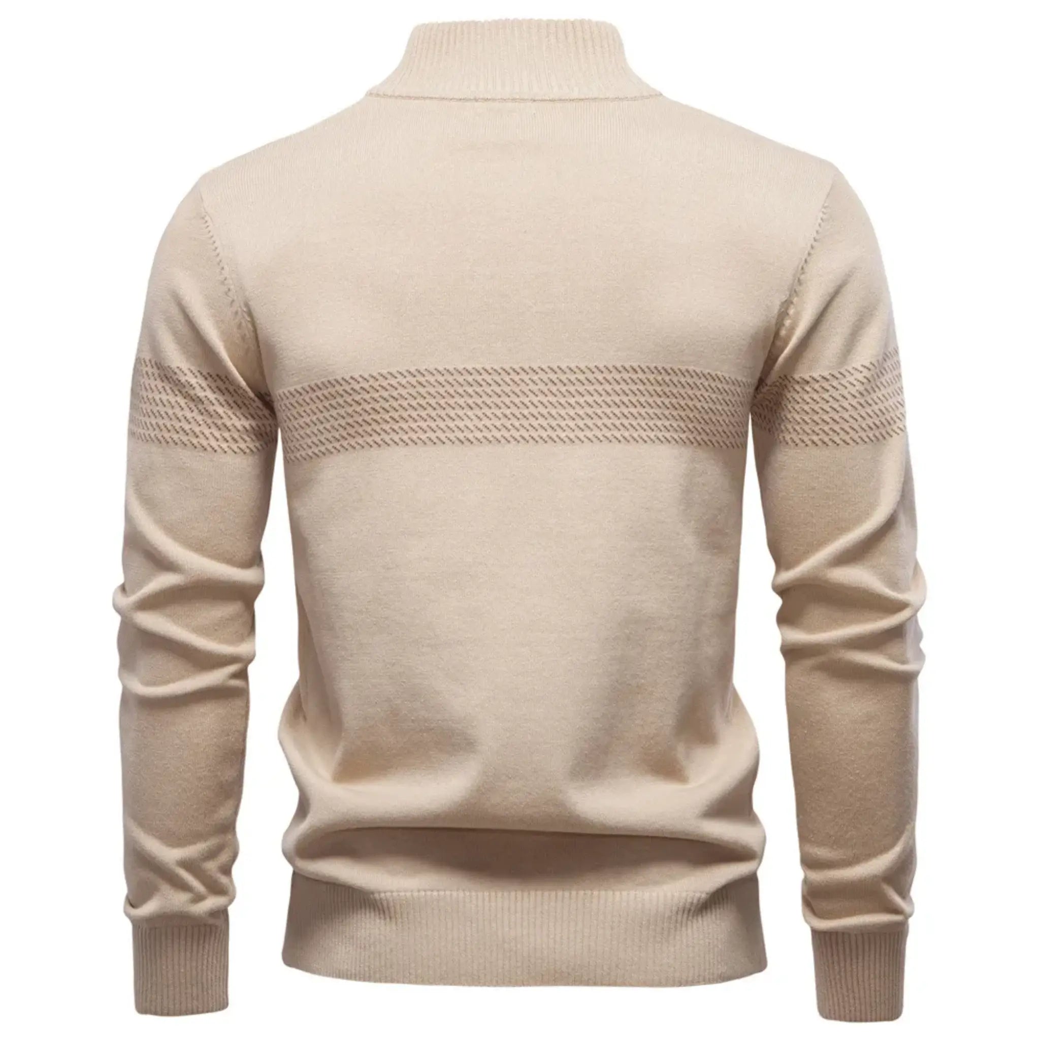 Herren Half Zip Pullover mit Streifen und Stehkragen