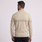 Herren Half Zip Pullover mit Streifen und Stehkragen