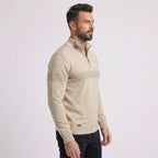 Herren Half Zip Pullover mit Streifen und Stehkragen